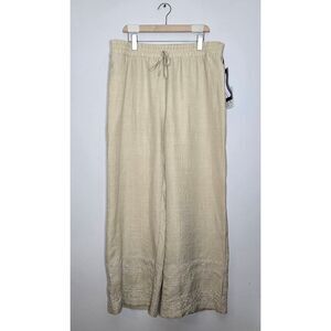 Wren New York Wide Leg Pants Size XL Eyelet Pull-On New
